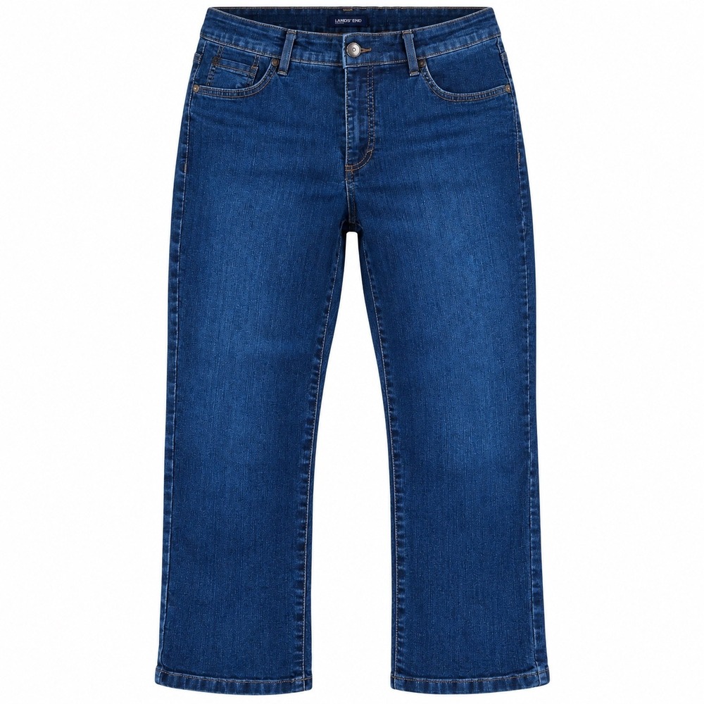 Bandolino Womens Tatyana Jeans 16 Cotton Blue Cropped Capri Stretch Denim
